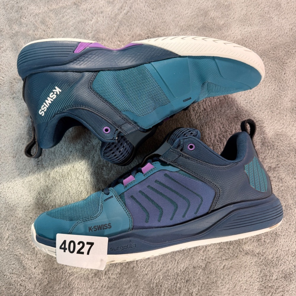 K-Swiss Ultrashot Team Men 11 Blue Purple Tennis Shoes 07395-435-M Low Top
